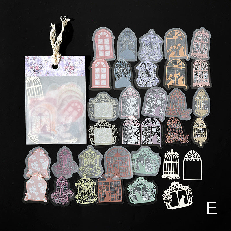 Lace Yarn Series Stickers 33pcs
