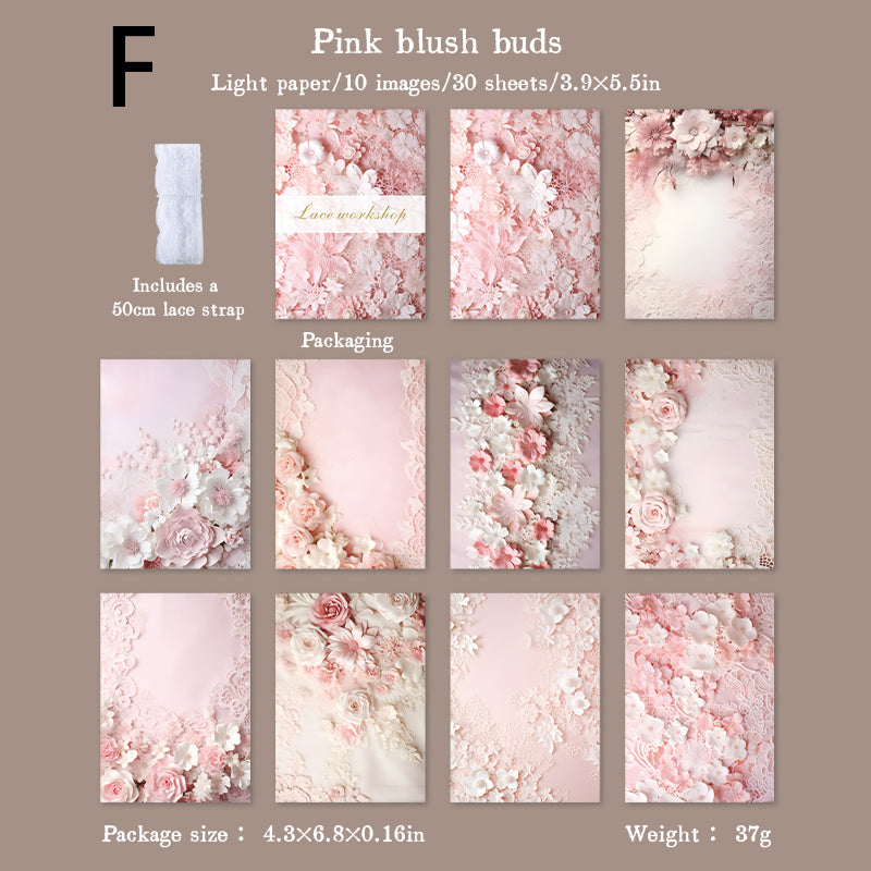 Lace Workshop Paper 30pcs