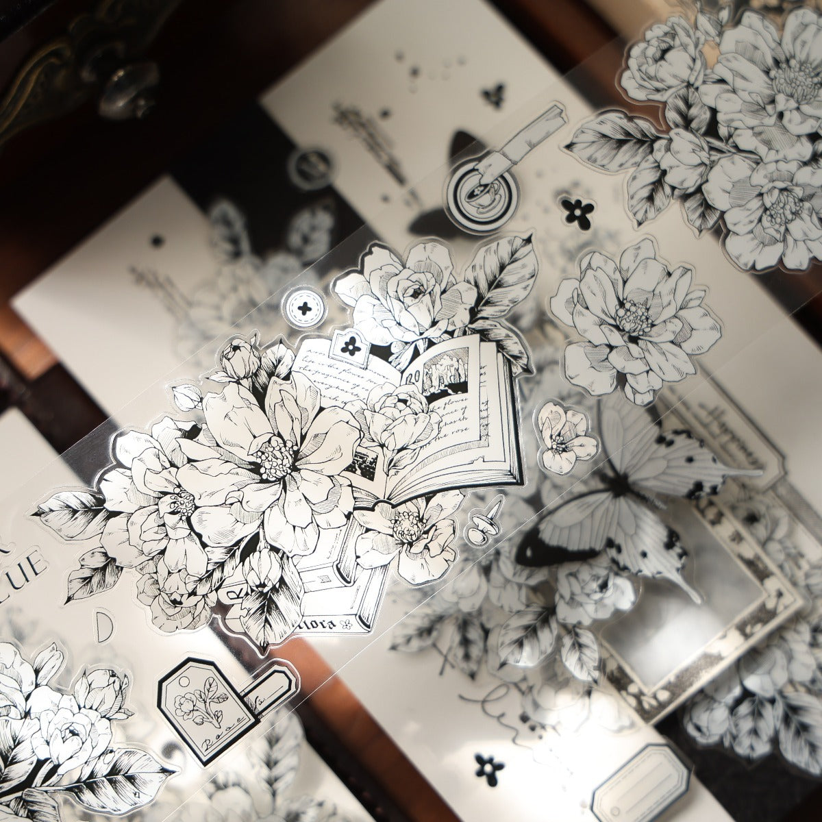 5.5cm*100cm Die-cutting Language of Flowers Tape