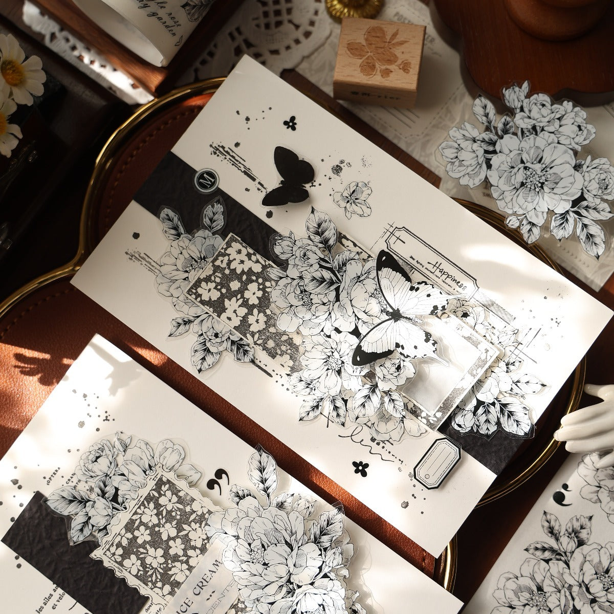 5.5cm*100cm Die-cutting Language of Flowers Tape