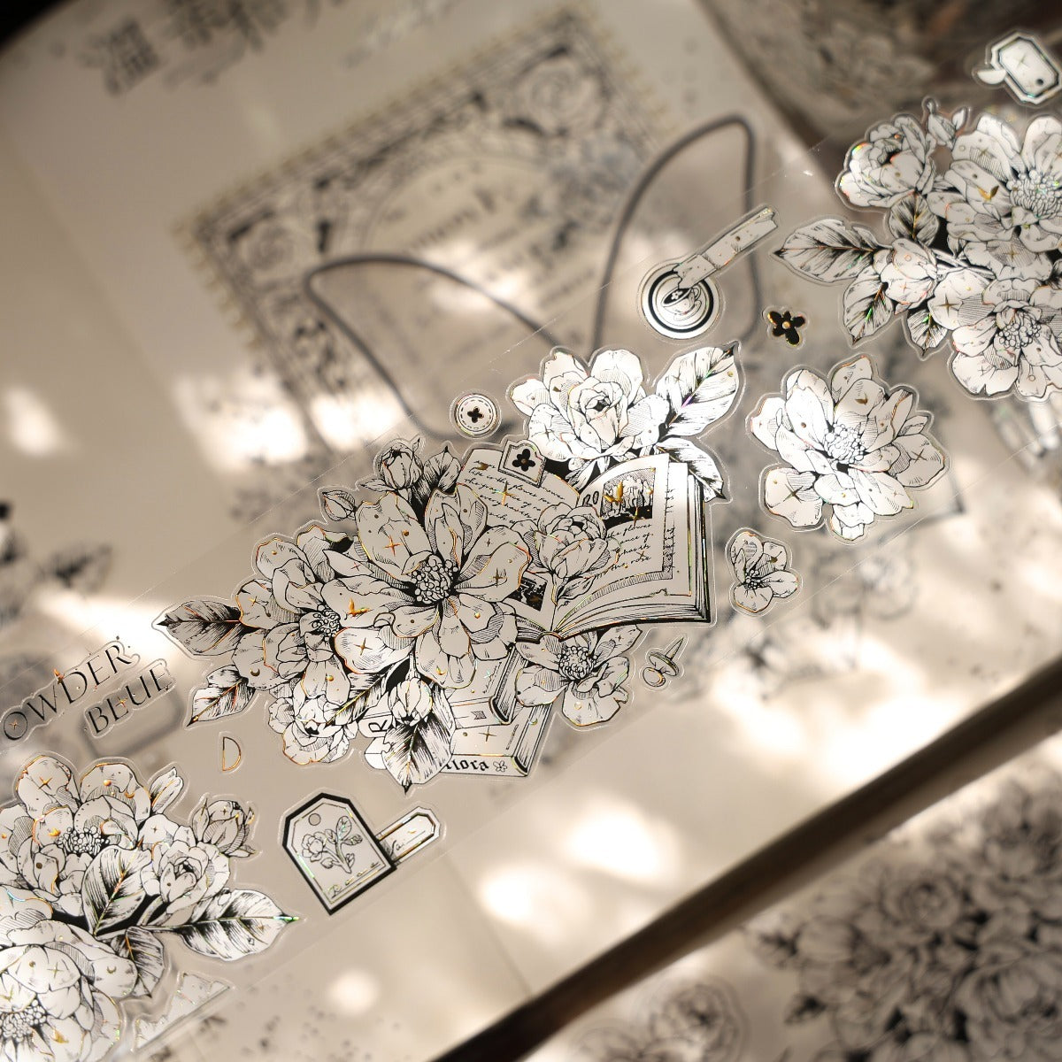 5.5cm*100cm Die-cutting Language of Flowers Tape