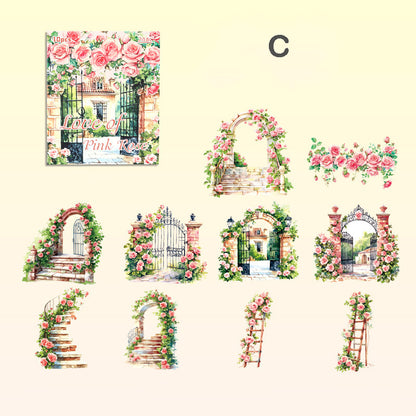 Large Size Garden Dream Stickers 10pcs