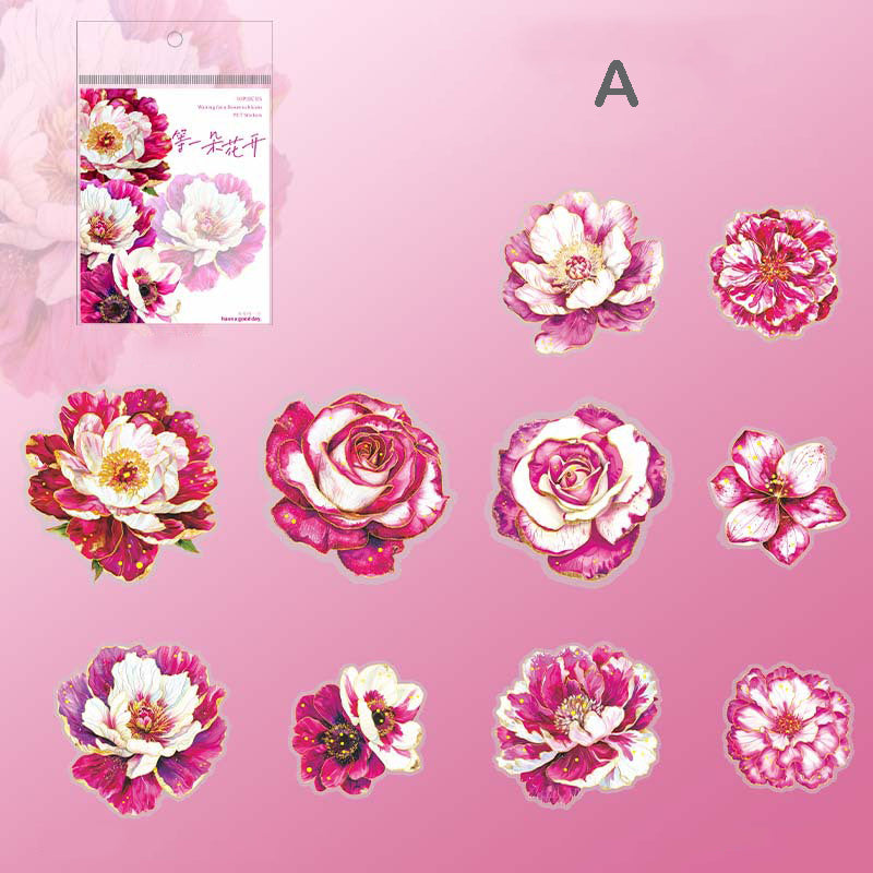 Large Size Wait For A Flower To Bloom Stickers 10pcs