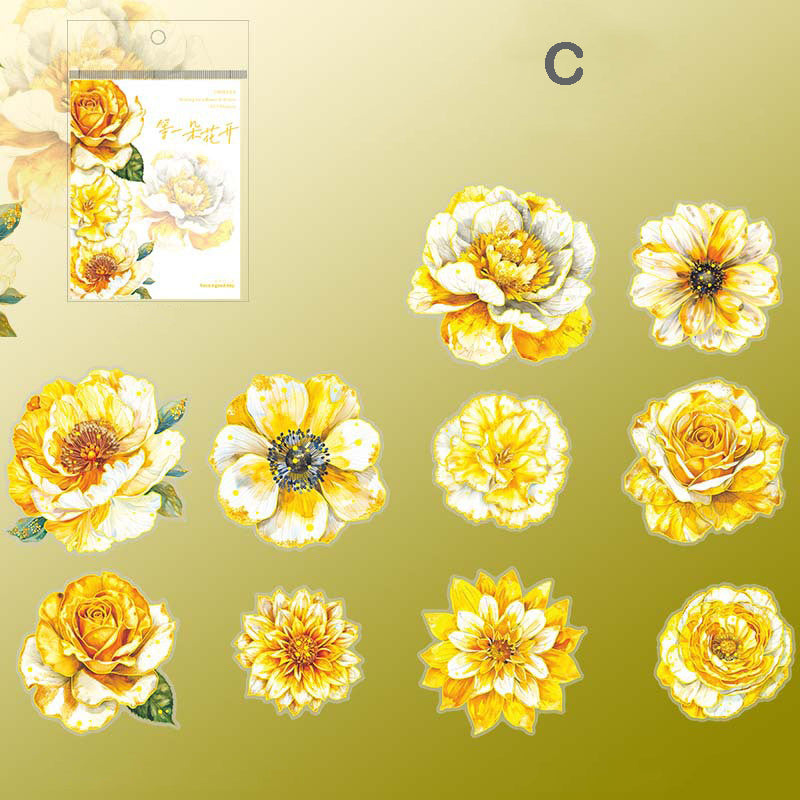 Large Size Wait For A Flower To Bloom Stickers 10pcs