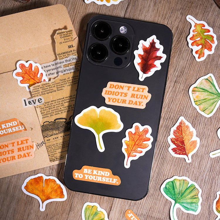 Late Autumn Leaves Stickers 46pcs