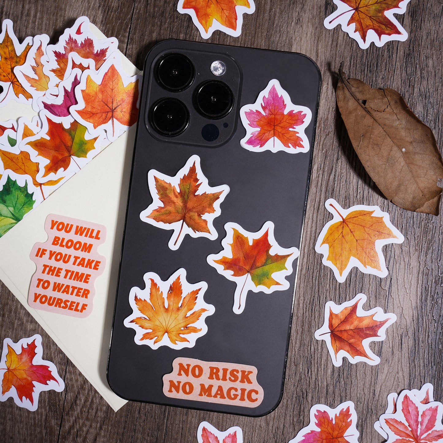 Late Autumn Leaves Stickers 46pcs