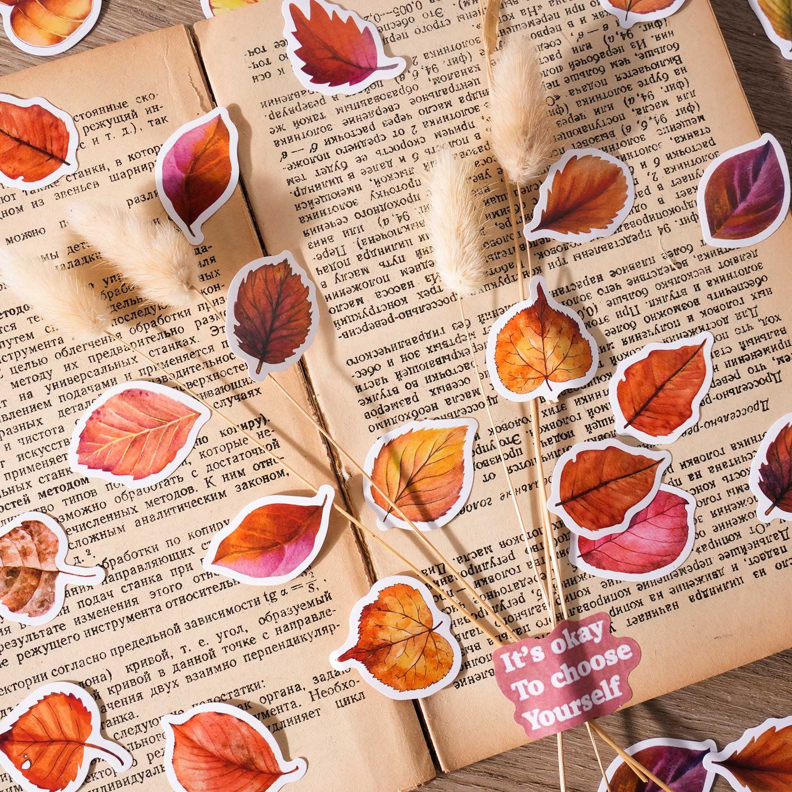 Late Autumn Leaves Stickers 46pcs