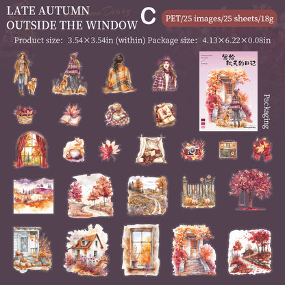 A Diary Written For Autumn Stickers 25pcs