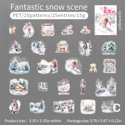 Let's Watch the Snow Stickers 25pcs