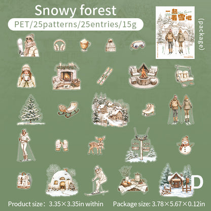 Let's Watch the Snow Stickers 25pcs