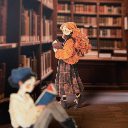 Library Girl Sticker 15pcs