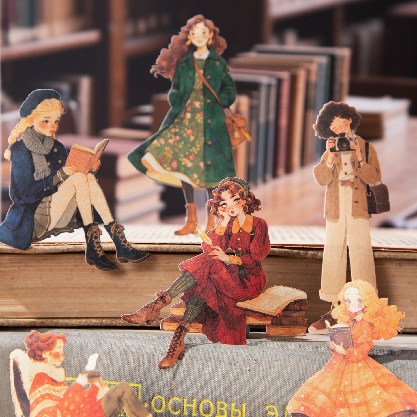 Library Girl Sticker 15pcs