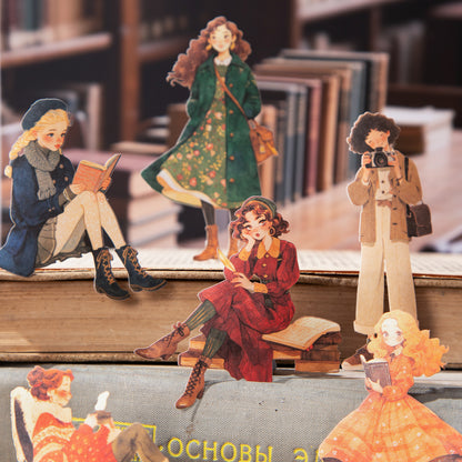 Library Girl Sticker 15pcs