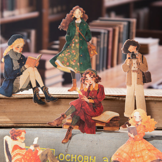 Library Girl Sticker 15pcs