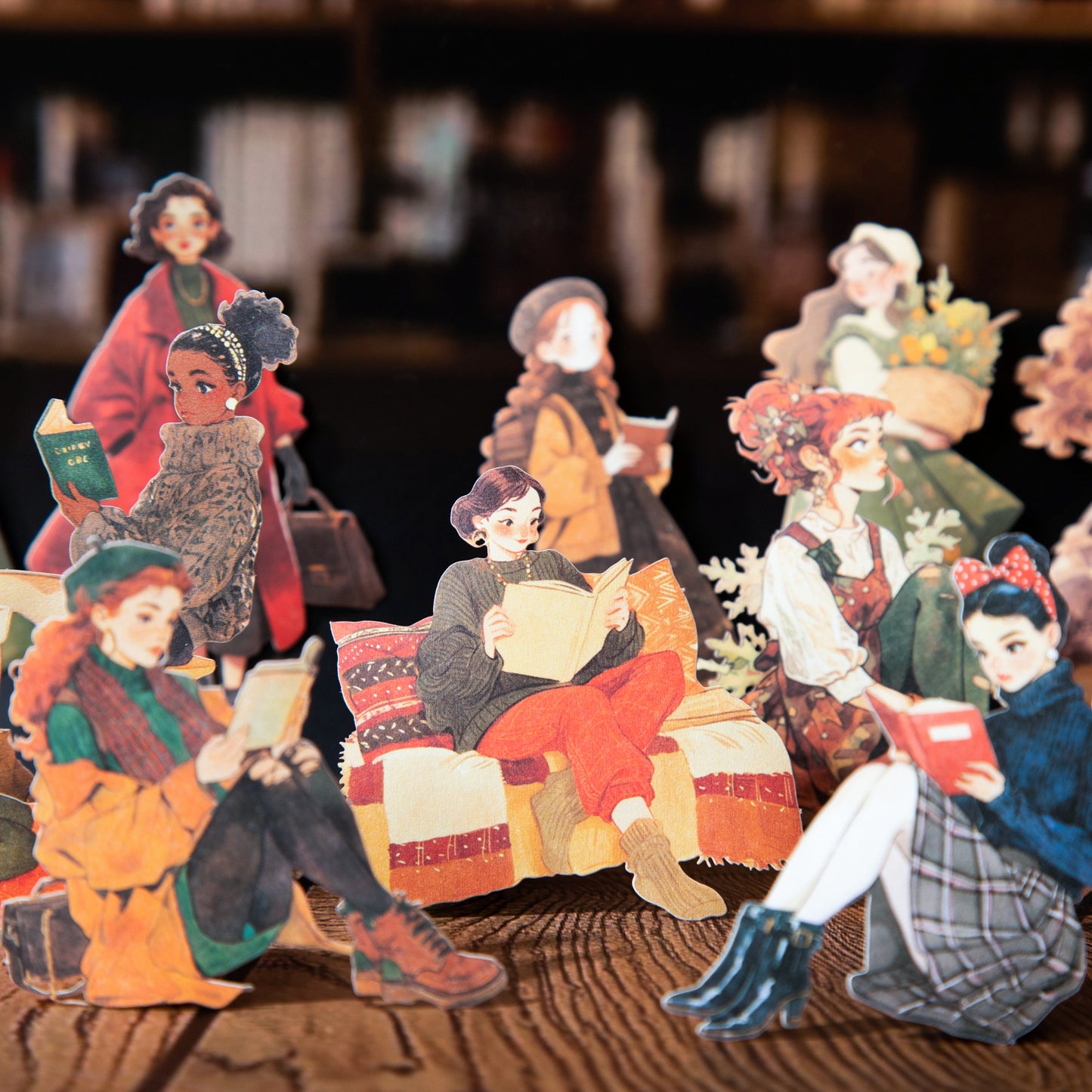 Library Girl Sticker 15pcs