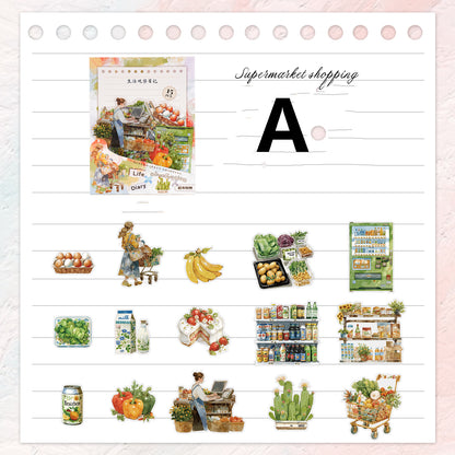 Life Observation Diary Sticker 15pcs