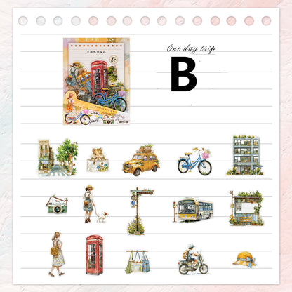 Life Observation Diary Sticker 15pcs