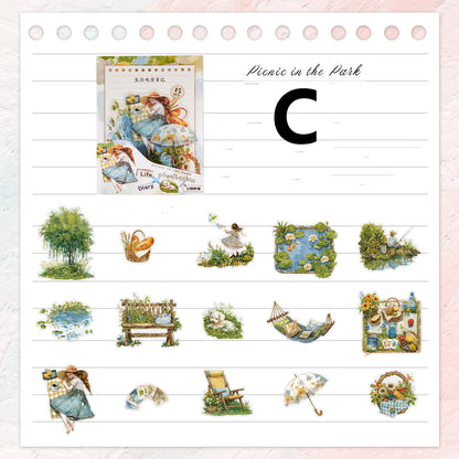 Life Observation Diary Sticker 15pcs