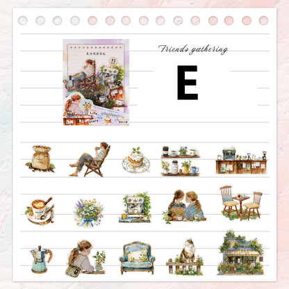 Life Observation Diary Sticker 15pcs