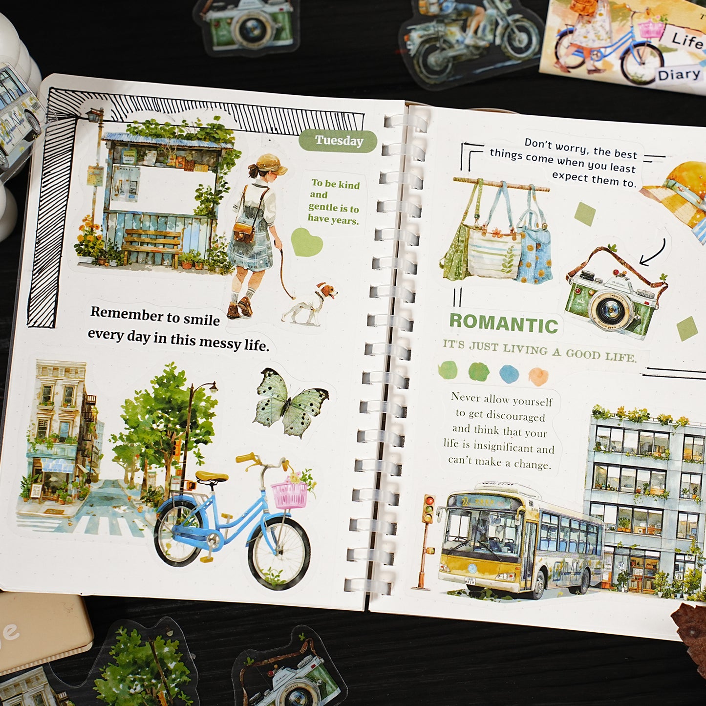 Life Observation Diary Sticker 15pcs