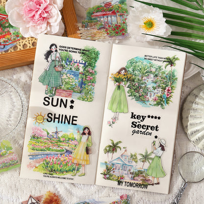 Light Sketch Of Seasons Stickers 10pcs