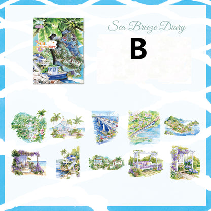 Light Sketch Of Seasons Stickers 10pcs