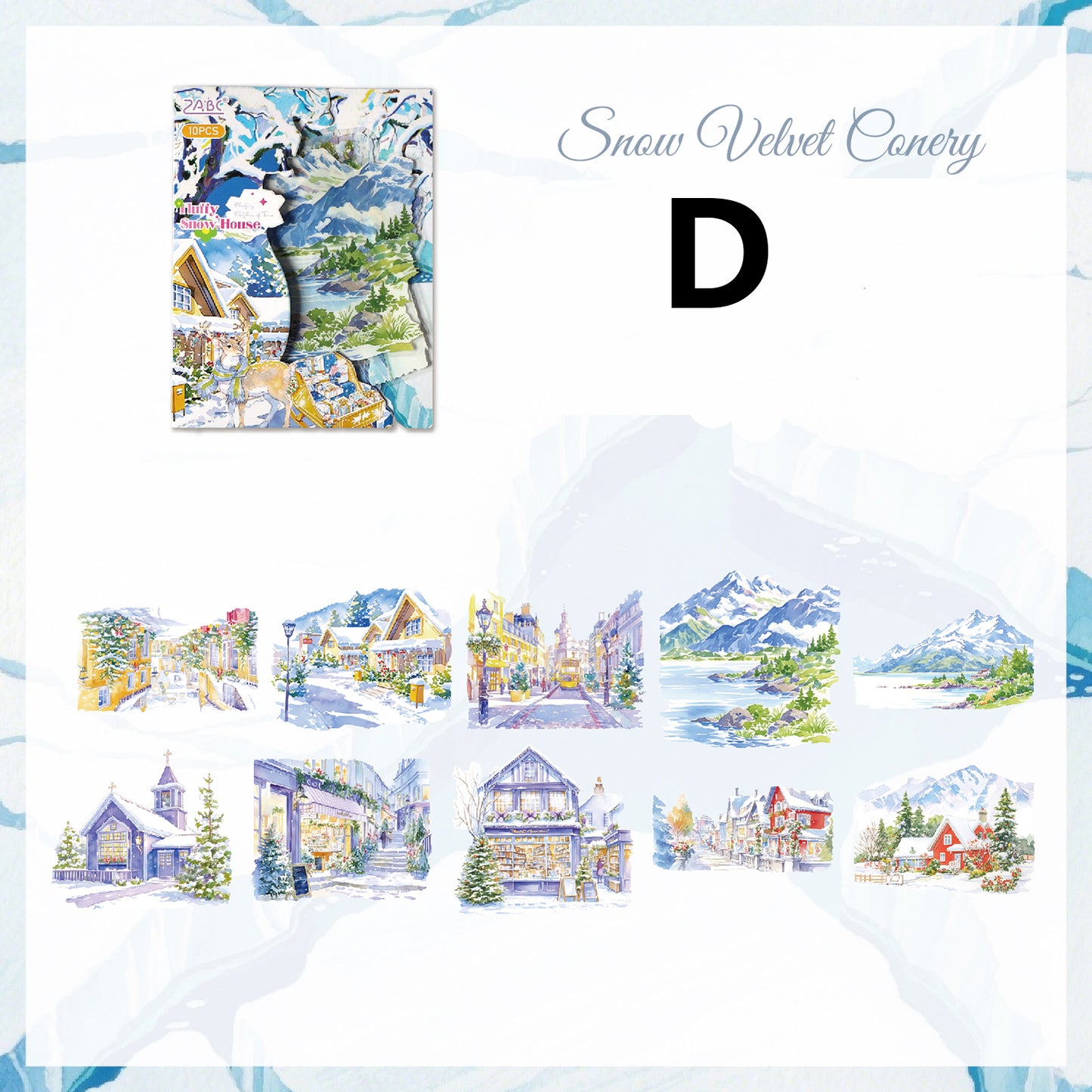 Light Sketch Of Seasons Stickers 10pcs