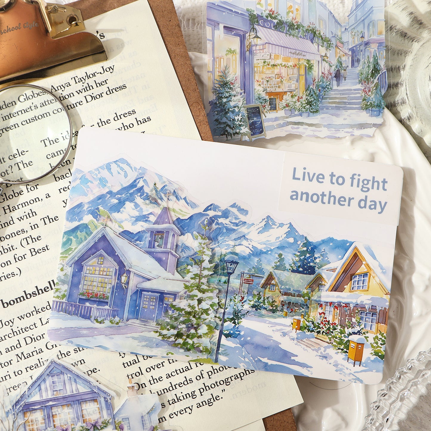 Light Sketch Of Seasons Stickers 10pcs