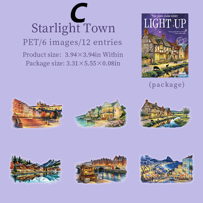Light Up The Endless Night Stickers 12pcs