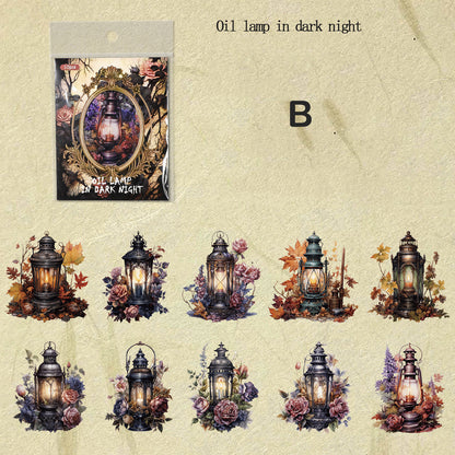 Light in Dark Night Stickers 10pcs