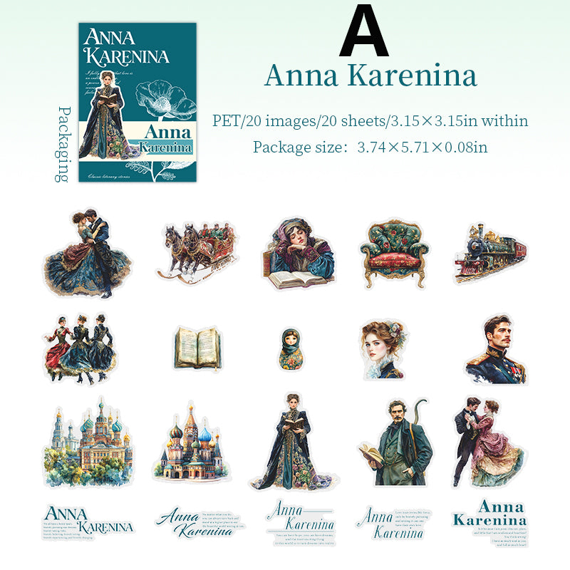 Literary Story Sticker 20pcs