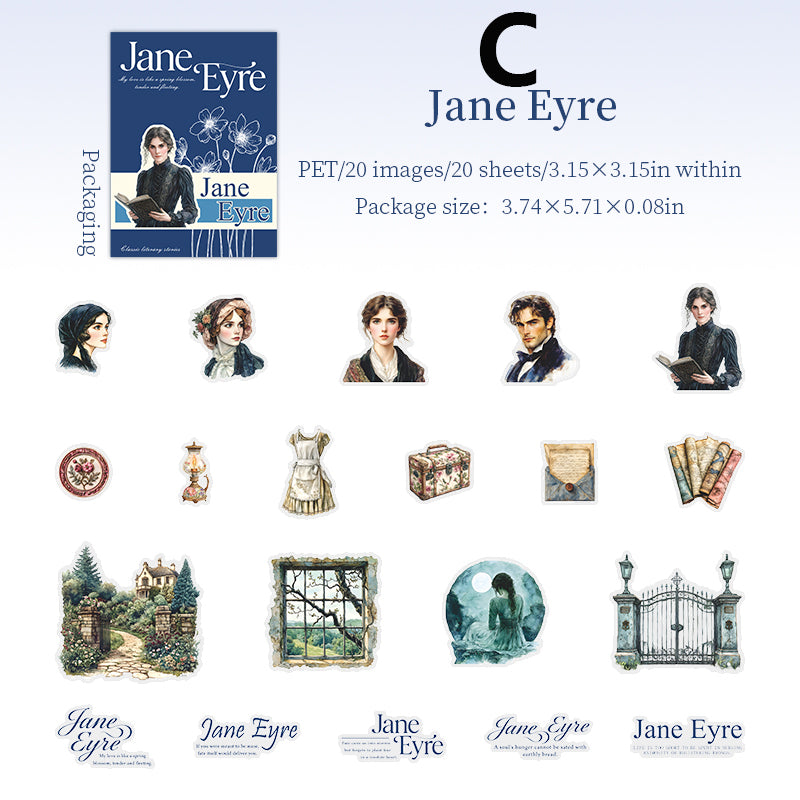 Literary Story Sticker 20pcs