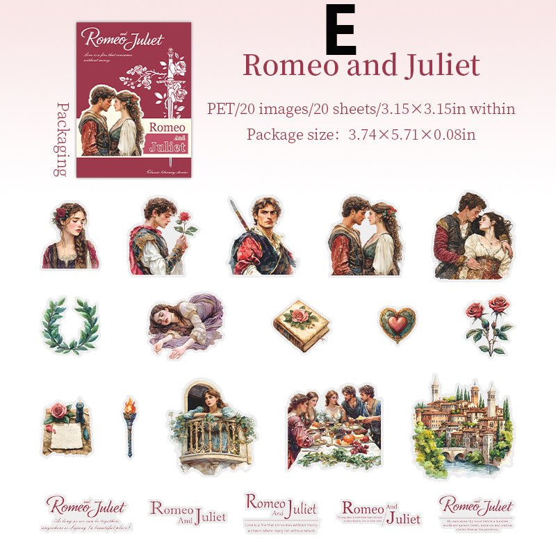 Literary Story Sticker 20pcs