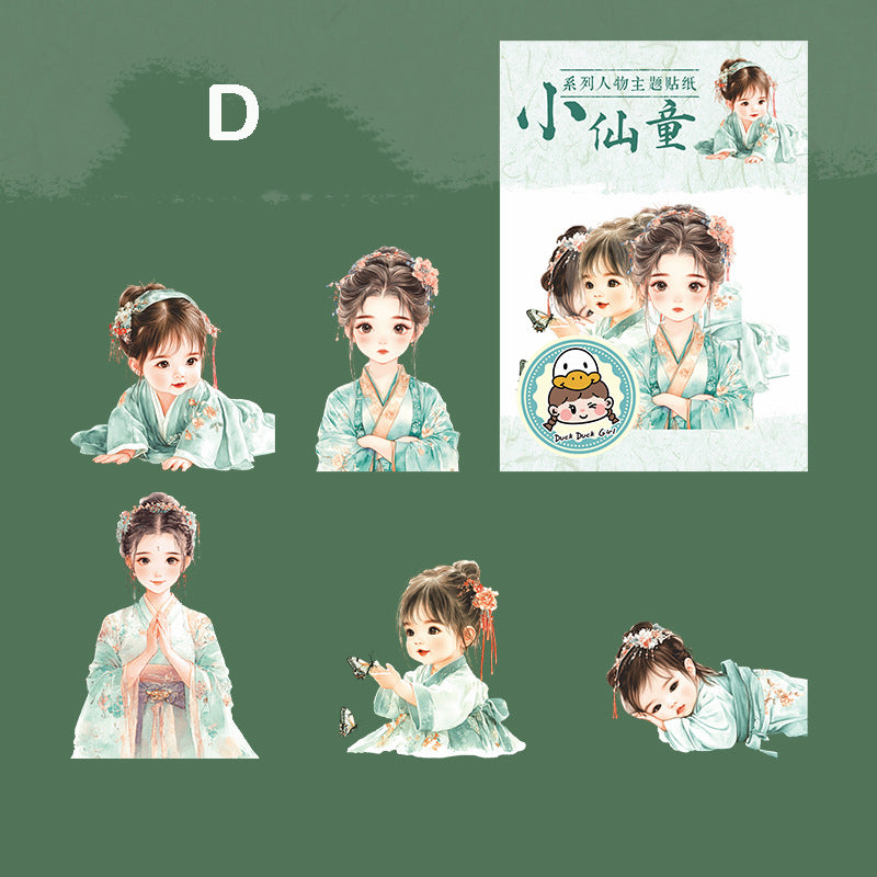 Little Girl Sticker 10pcs