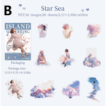 Llland stroll with you Sticker 20pcs