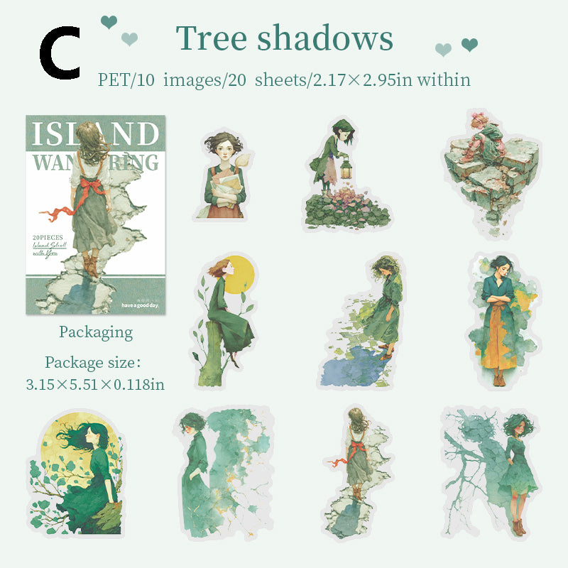 Llland stroll with you Sticker 20pcs
