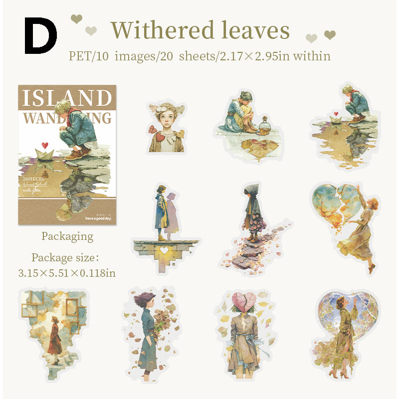 Llland stroll with you Sticker 20pcs