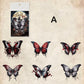 Lost in Wonderland Butterfly Sticker 12pcs