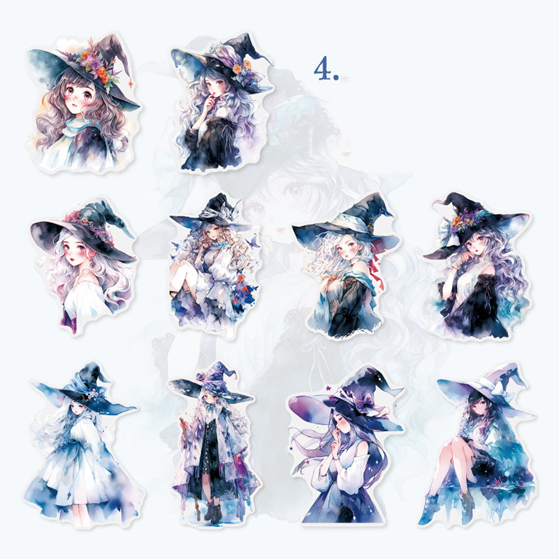 Lovely Witch Stickers 10pcs