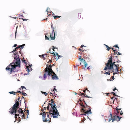 Lovely Witch Stickers 10pcs