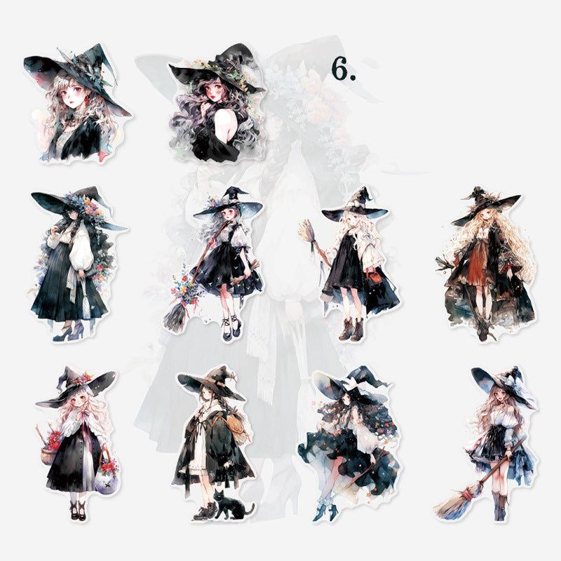 Lovely Witch Stickers 10pcs