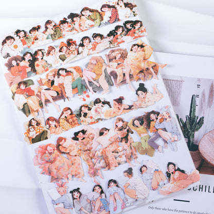 Lying Flat Plan Sticker Pack 100pcs