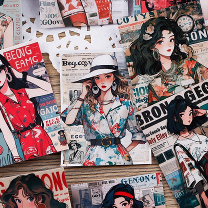 Magazine Girl Stickers 16pcs