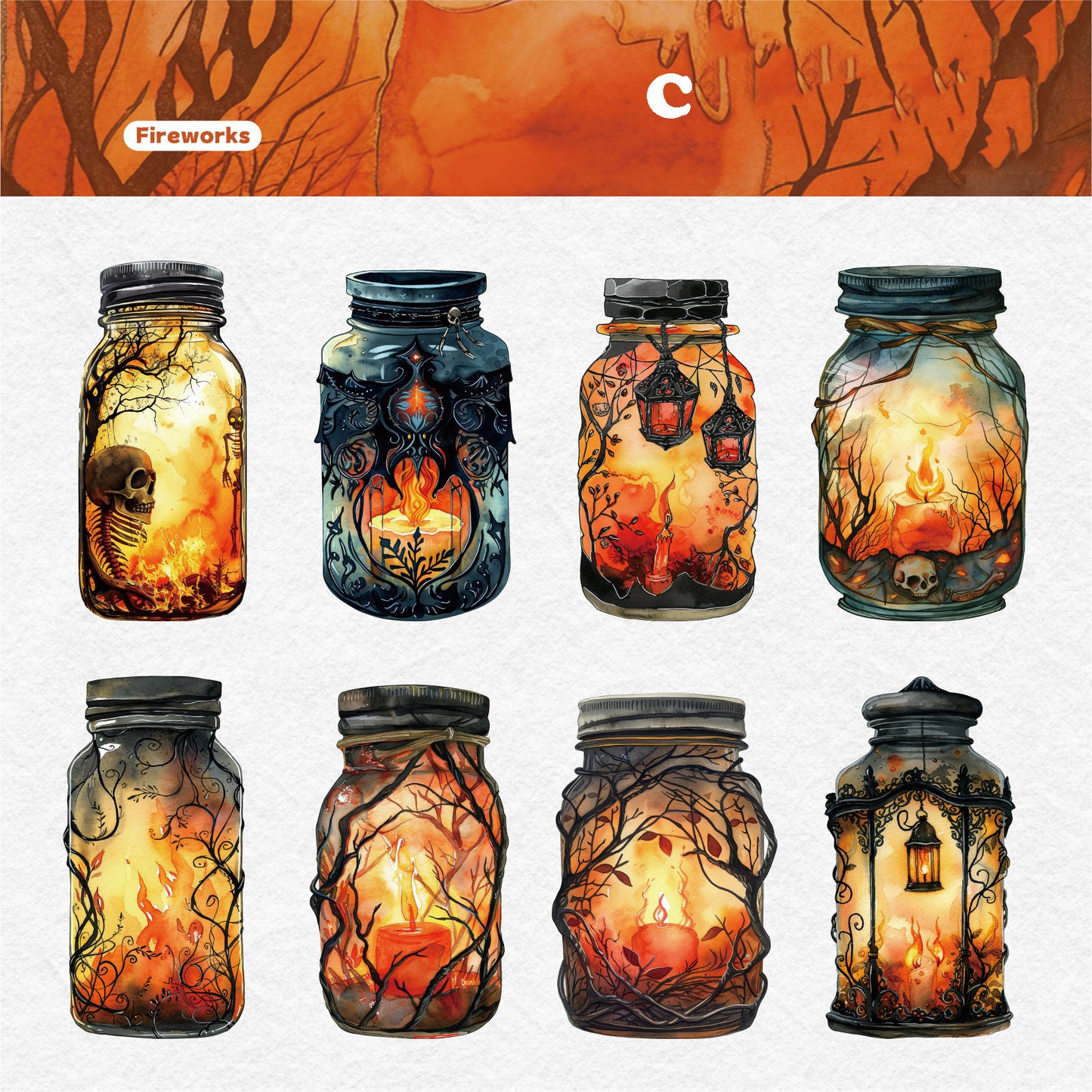 Magic Bottle Sticker 8pcs