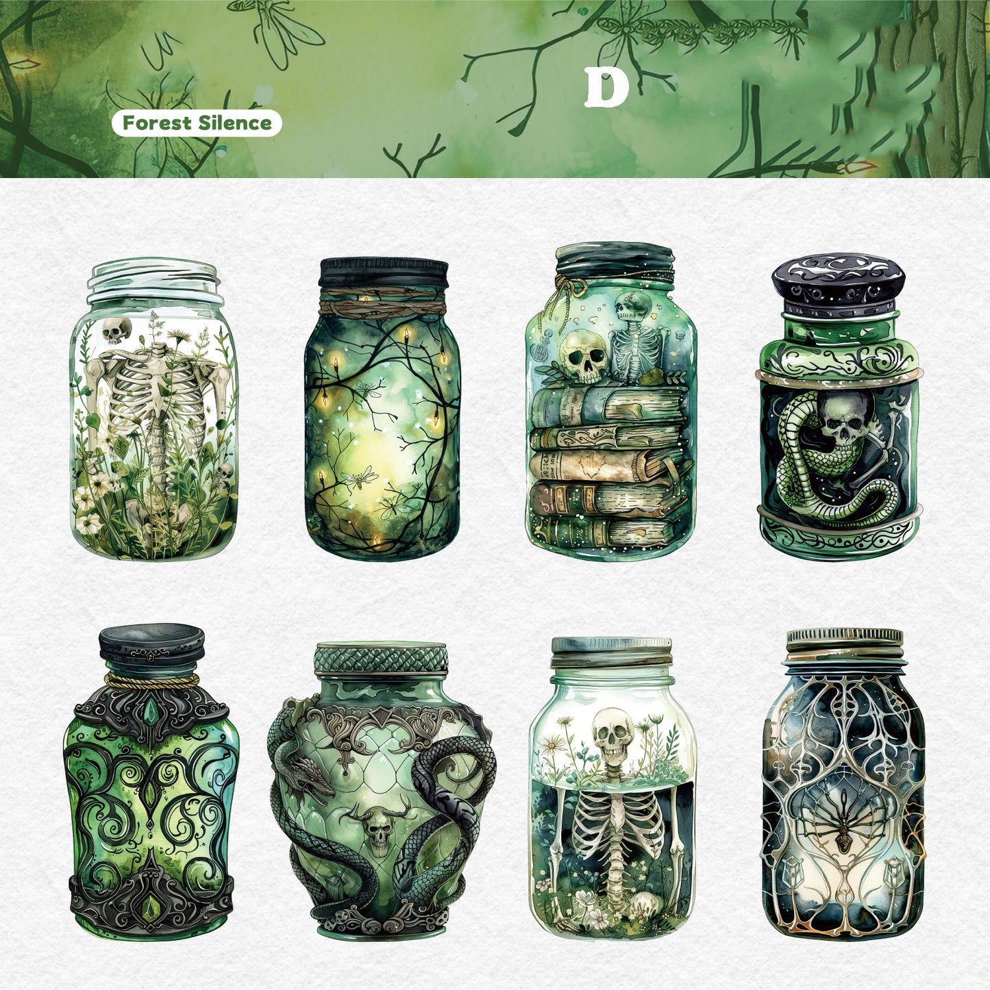 Magic Bottle Sticker 8pcs