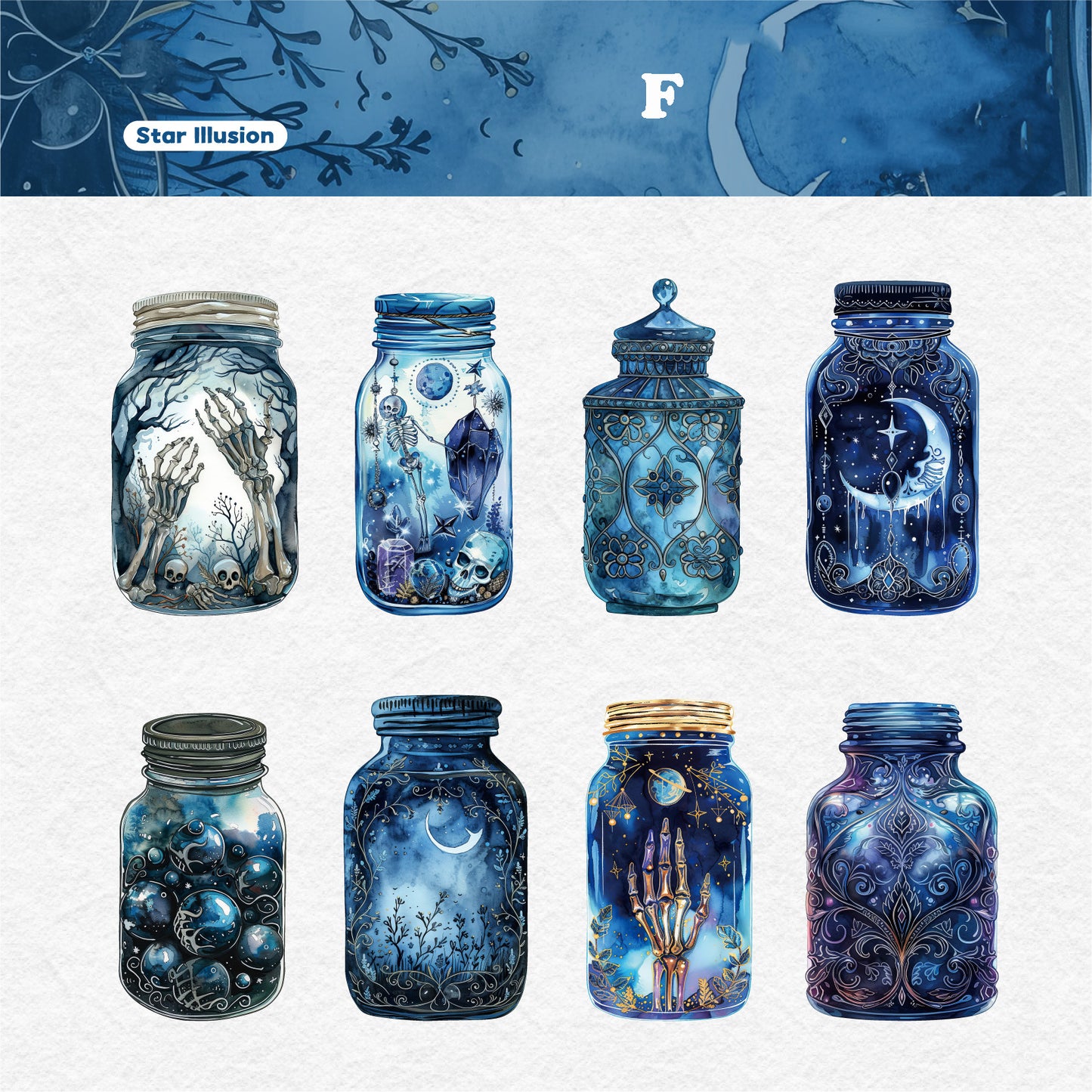 Magic Bottle Sticker 8pcs