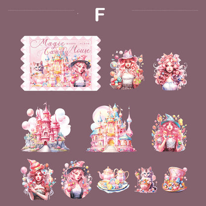 Magic Candy House Stickers 10pcs