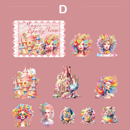 Magic Candy House Stickers 10pcs