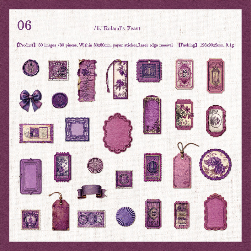 Manor Letterhead Sticker 30pcs