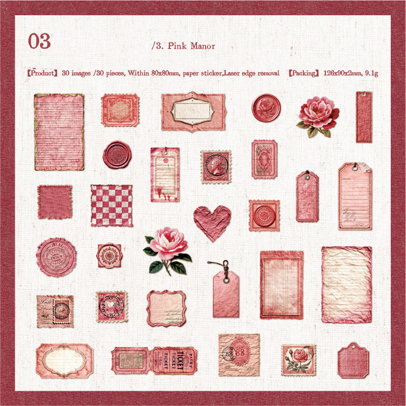 Manor Letterhead Sticker 30pcs